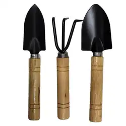 Набор из 3 предметов Мини садовые лопаты и инструмент для когтей с деревянными ручками