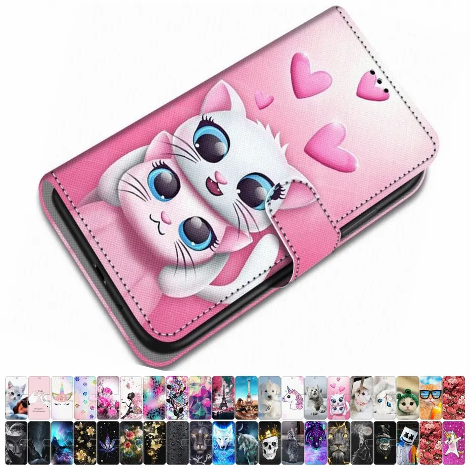 

For Case Nokia 3 2017 3.1 Plus 4.2 PU Leather Phone Cover Animal Floral Tower Lovely Girls Boys Box Capa Mountain Sky Couqe O08F