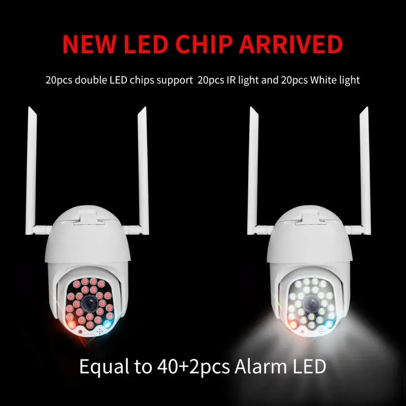 

24 Lamp Beads WiFi Wireless IP Camera 1080P Outdoor Waterproof PTZ Security Network IR Camera Night Version Intercom Supplies