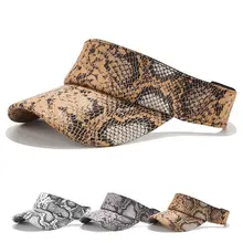 Женская и мужская летняя свободная Кепка с солнцезащитным козырьком, Ретро стиль, змеиный принт, хип-хоп, Harajuku, с широкими полями, с защитой от ультрафиолета, регулируемая бейсболка