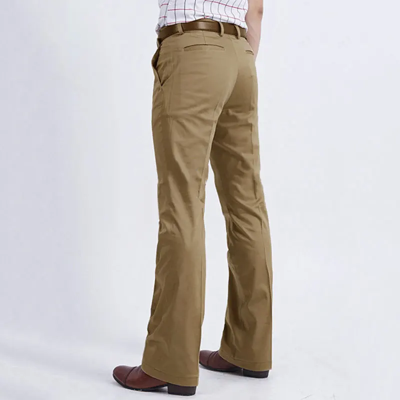 Men's Business Casual FIared pants Slim-fit non-scalding White trousers Male Korean version of the Big pants wide-leg