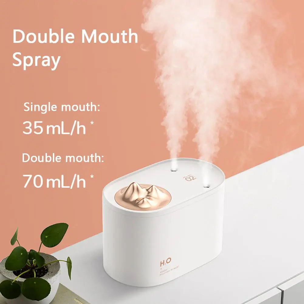 

1000ML Wireless Air Humidifier Aroma Essential Oil Diffuser Portable USB Double Spray Port For Home Travel Car Fogger Mist Make