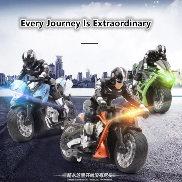 Big Remote Control Off-Road Stunt Motorcycle RC 2.4G 60mins 1:10 High Speed Climbing Drift Model RC motorbike Car Kids Toys 3