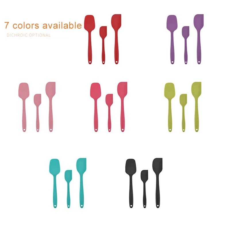 

3pcs/Set Food Grade Silicone Spatula Silicone Kitchenware Set Salad Stir Large Trumpet Scraper Baking Utensils Kitchen Tools
