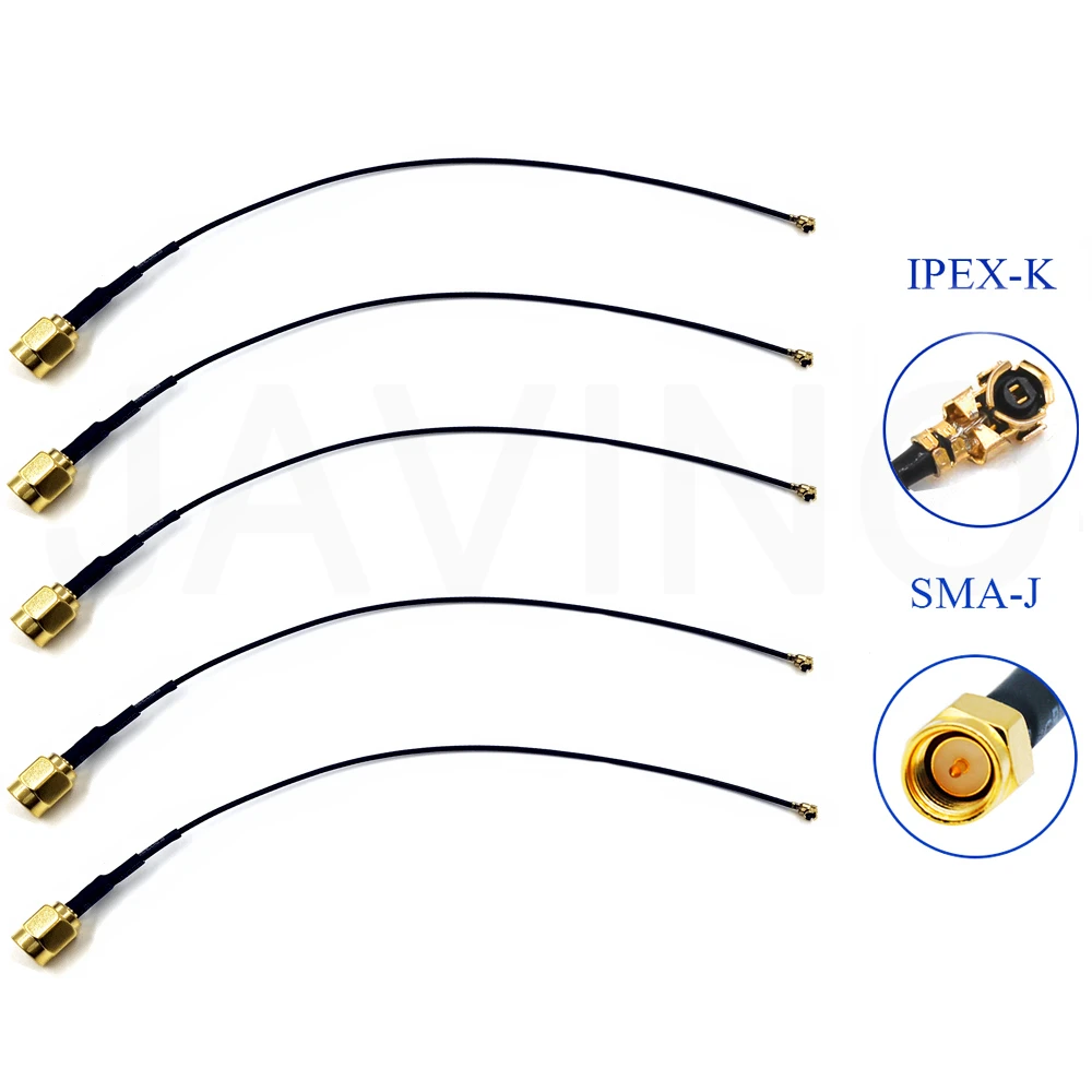 5 шт. антенный кабель конвертер U.FL/IPX в SMA разъем RG1.13 Pigtail штекер IPEX антенна Wi Fi RP