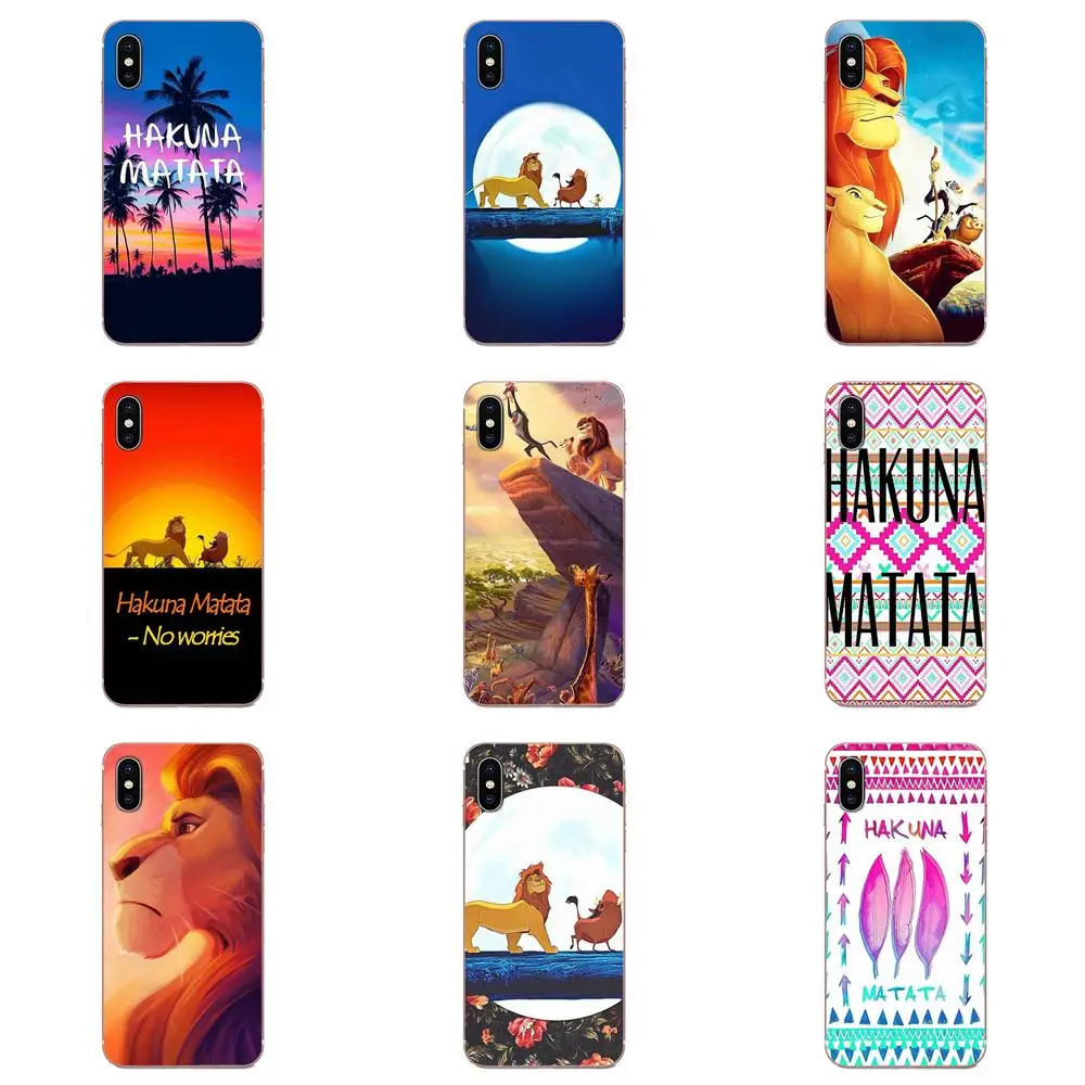 Чехол-накладка из ТПУ Hakuna Matata Lion King для Xiaomi Redmi Note 8 8A 8T 10 K30 5G Pro Motorola G G2 G3 G4 G5 G6 G7 Plus |