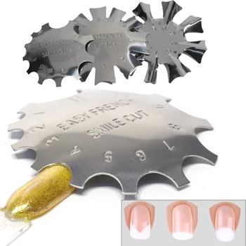 

1pc Line Edge Easy French Smile Nail Stencil Cutter Trimmer Clipper Cut Multi-size DIY Manicure Accessories Nail Art Tools LE673