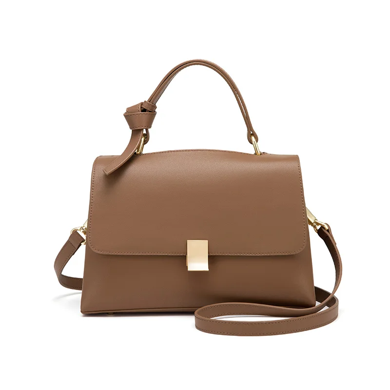 Cnoles Marke Damen Leder weich 2023 Mode Satchel Handtasche Schultertasche Tragetaschen Top Griff Umhängetasche abnehmbar_voghion.com