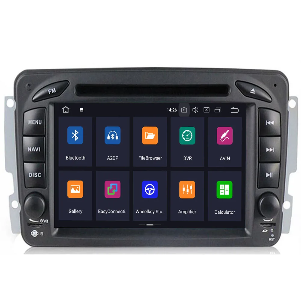 Discount 4+64G Android 9.0 In Dash Car Stereo Redio DVD Player for Mercedes/Benz/W209/W203/M/ML/W163/Viano/W639/Vito GPS Navigation Unit 1