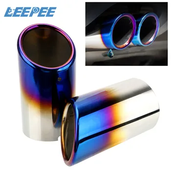 

2pcs Car Exhaust Tip Muffler Pipe Cover Exhaust Systems For Audi A4 B8 A3 A1 Q5 For VW Tiguan Volkswagen Passat B7 CC Auto Acces