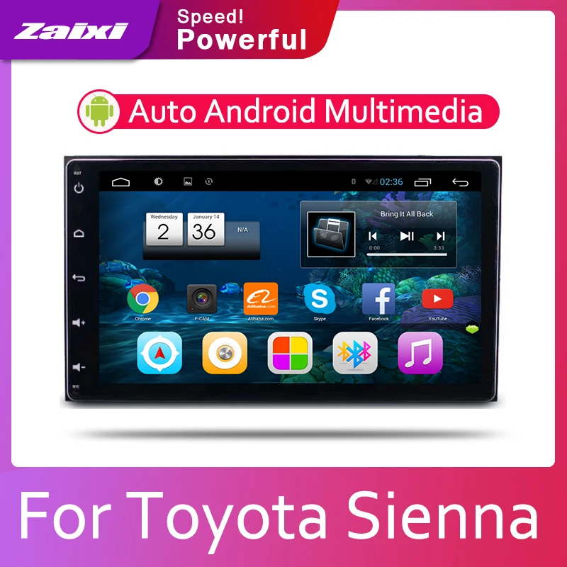 ZaiXi Android 2 Din Автомобильный Радио мультимедийный видео плеер Авто Стерео GPS карта
