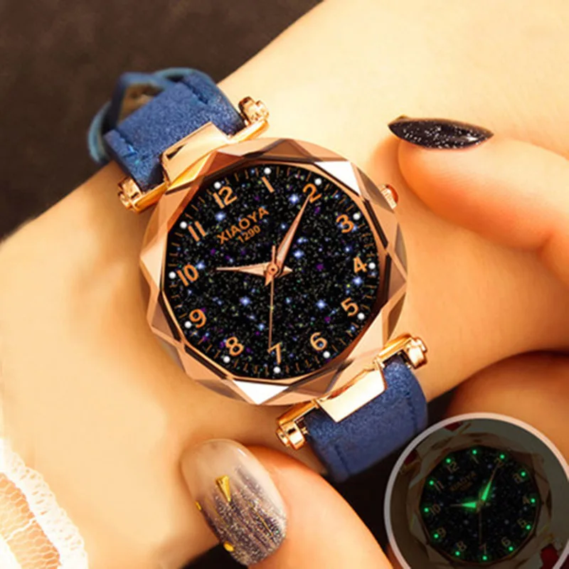 Women Watch Luxury Starry Sky Watches Female Clock Quartz Wristwatch Fashion Ladies | Наручные часы