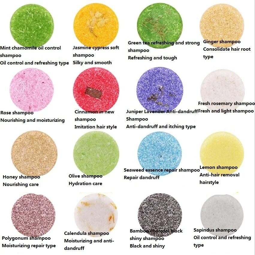 

13pcs Colors 55g Handmade Hair Shampoo Soap Cold Processed Cinnamon Ginger Shampoo Bar 100% Pure Hair Shampoos Hair Care Tool