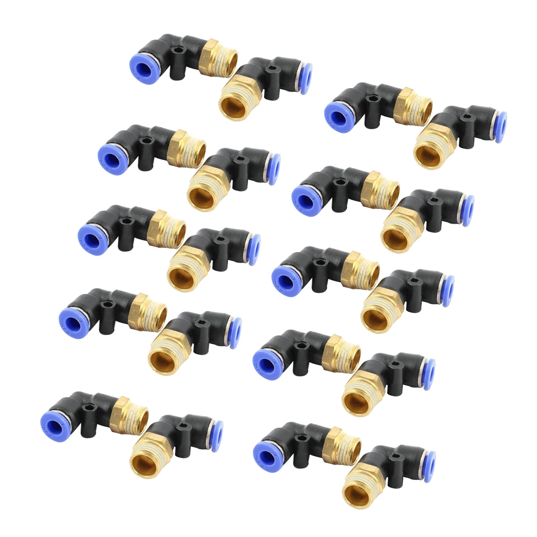 

Hot New 20 Pcs Quick Connectors Pneumatic Fittings 8mm x 1/8" PT Male Thread