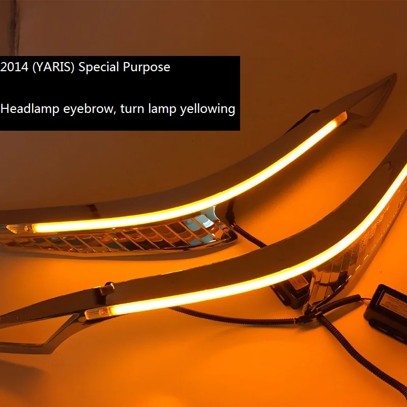 

2 pieces Cross-border 2014 YARIS special headlamp eyebrow external tear eye special daylight guide LED lamp