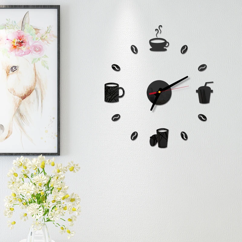 3D Wall Clock DIY Watch Clocks Acrylic Mirror Stickers Living Room Quartz Needle Europe Horloge Quartz Needle Clock On The Wall