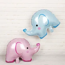 1 шт., 64x49 см, милые фольгированные шары в виде слона, Детские вечерние надувные игрушки в джунглях на день рождения, украшения для вечеринки в честь рождения