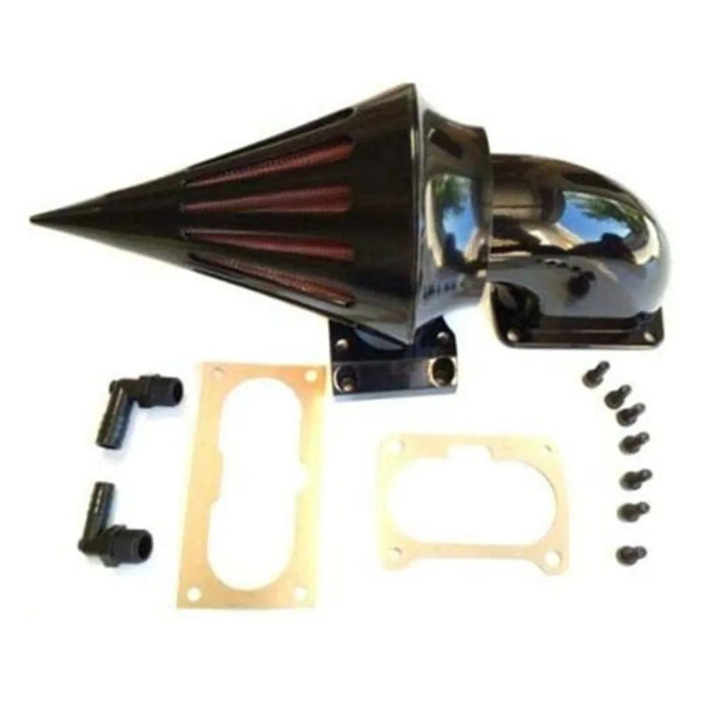 Motorcycle Black Spike Air Cleaner Intake Filter Kit For Kawasaki