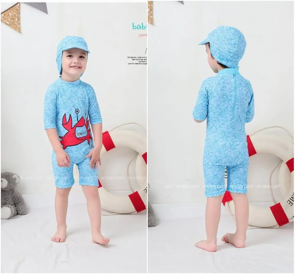 Maillot De Bain Pour Bebes Garcons Avec Protection Uv Avec Crabe Pour Enfants Aliexpress