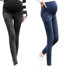 Черные синие джинсы зауженные брюки для беременных женщин плюс леггинсы с высокой талией Одежда для беременных зимняя одежда для беременных