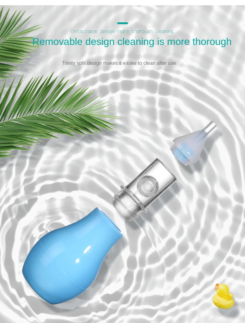 Neonatal Infant Silicone Nasal Aspirator Pump Type Cold Nasal Mucus Cleaner Antibackflow Baby Nasal Aspirator Safe Vacuum Sucker