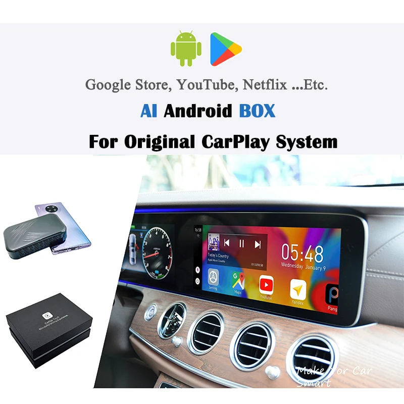 Youtube Netflix In Oem Carplay Ai Android Box Usb Dongle For Mercedes W213 W463 W222 S350l S450l W177 W247 C257 C167 V167 X166 Car Multimedia Player Aliexpress