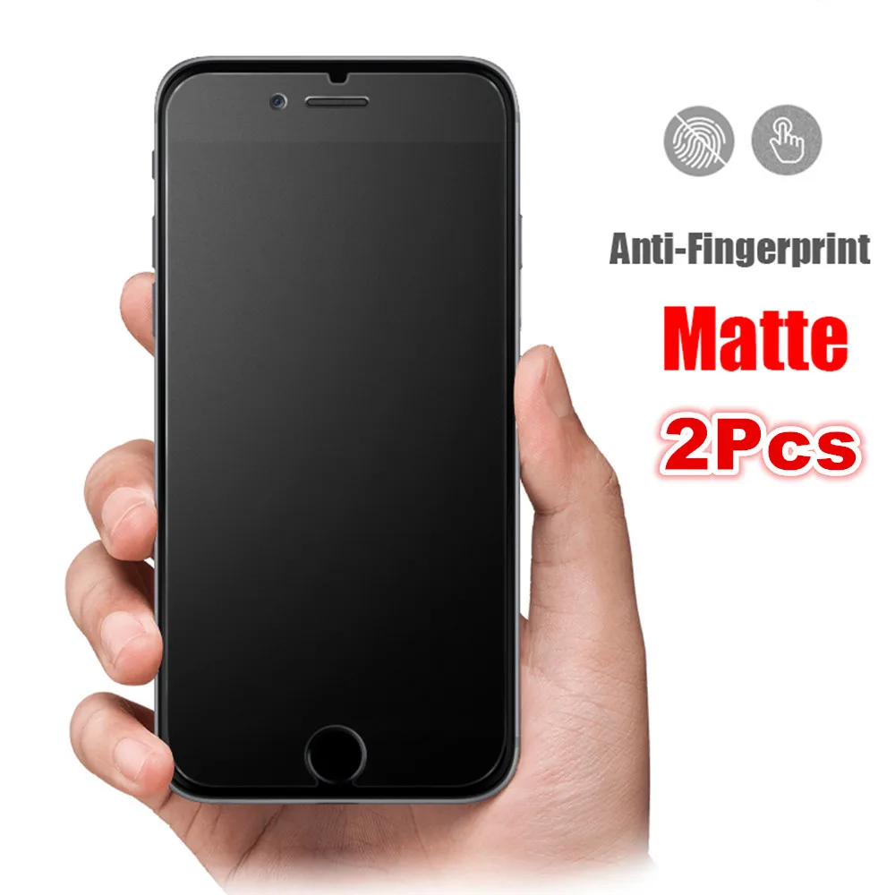 

2Pcs/lot Frosted Matte Tempered Glass For iphone 6 6s 7 8 Plus 5 5s 5c SE Screen Protector Matte Glass on iPhone 11pro XS Max XR