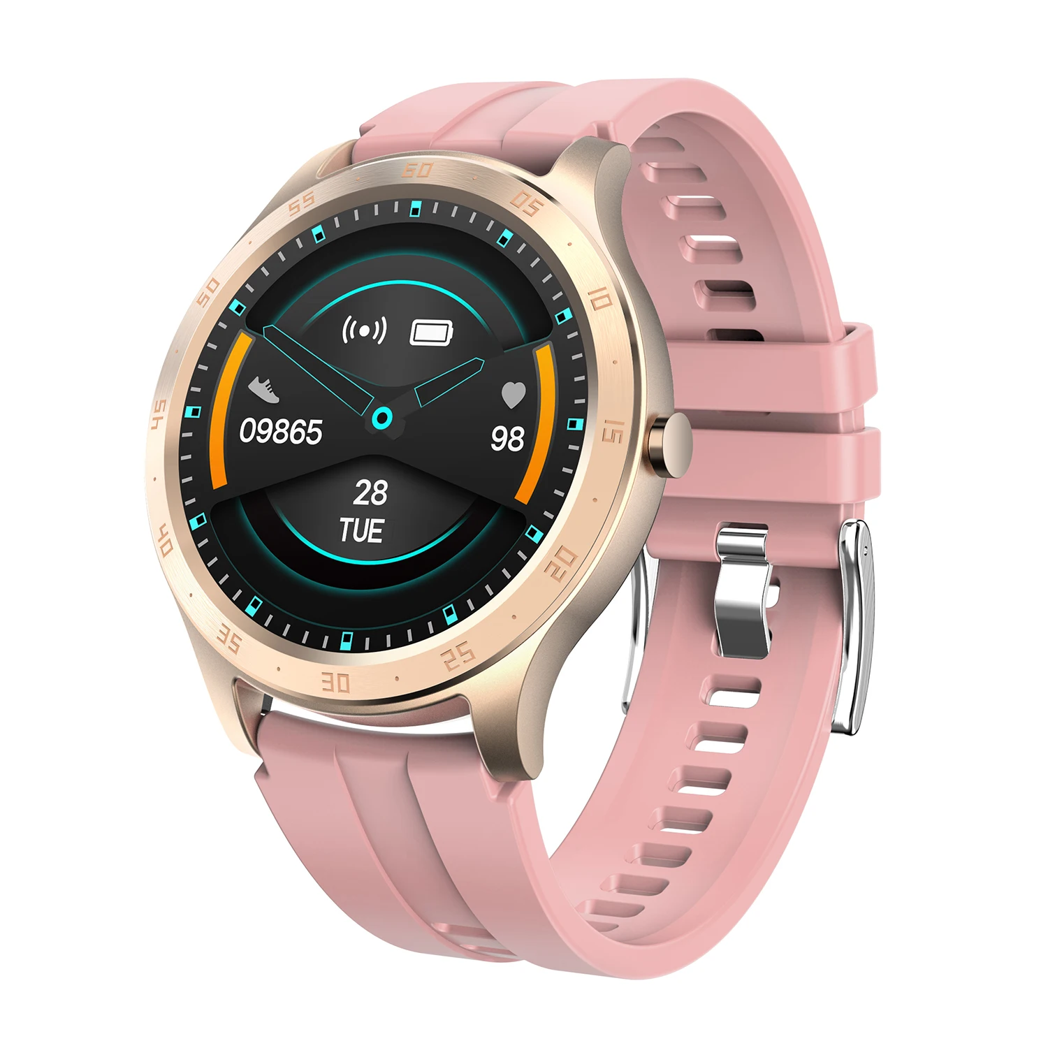 

S20 Smart Watch 1.28 Inch Full Round Touch Screen Clock Men Women IP67 Waterproof Heart Rate Monitoring Fitness Tracker