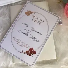 50-Personalized foiled Wedding Save the Date Custom Heavy 500 gram Paper