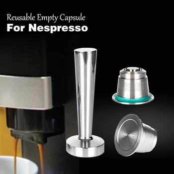 

Nespresso Reusable Coffee Capsule Stainless Steel Coffee Filter Pod Refillable Reusable Filters For Espresso Coffee Machine