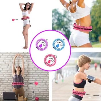 

2 in 1 Fitness Smart Sport Hoop 24 Section Adult Intelligent Detachable Loss Weight With Adjustable Auto-Spinning Exercise Gym