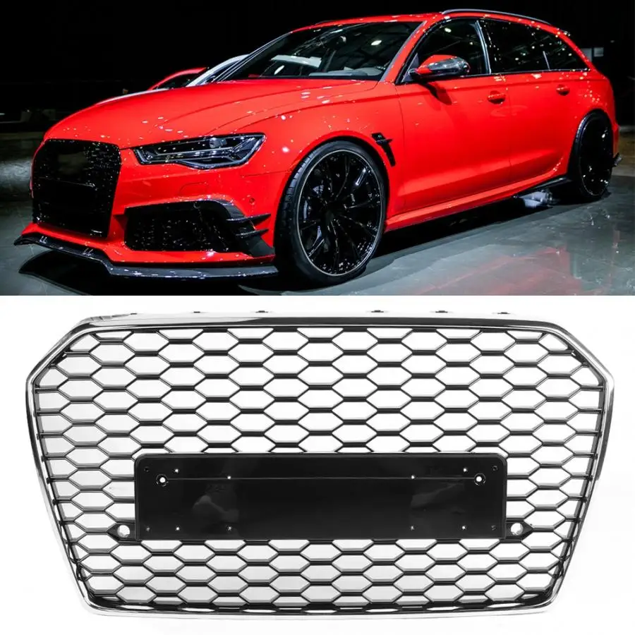 Для RS6 RS Стильная передняя сетчатая решетка авто аксессуар подходит для A6/S6 C7 автомобильные стильные аксессуары
