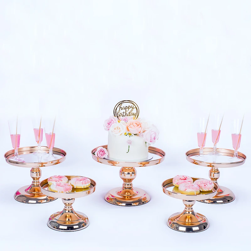 3-7 шт. Серебряное золото торт стенд набор гальваническое зеркало лицо Свадебная вечеринка стол конфеты бар стол украшения инструменты