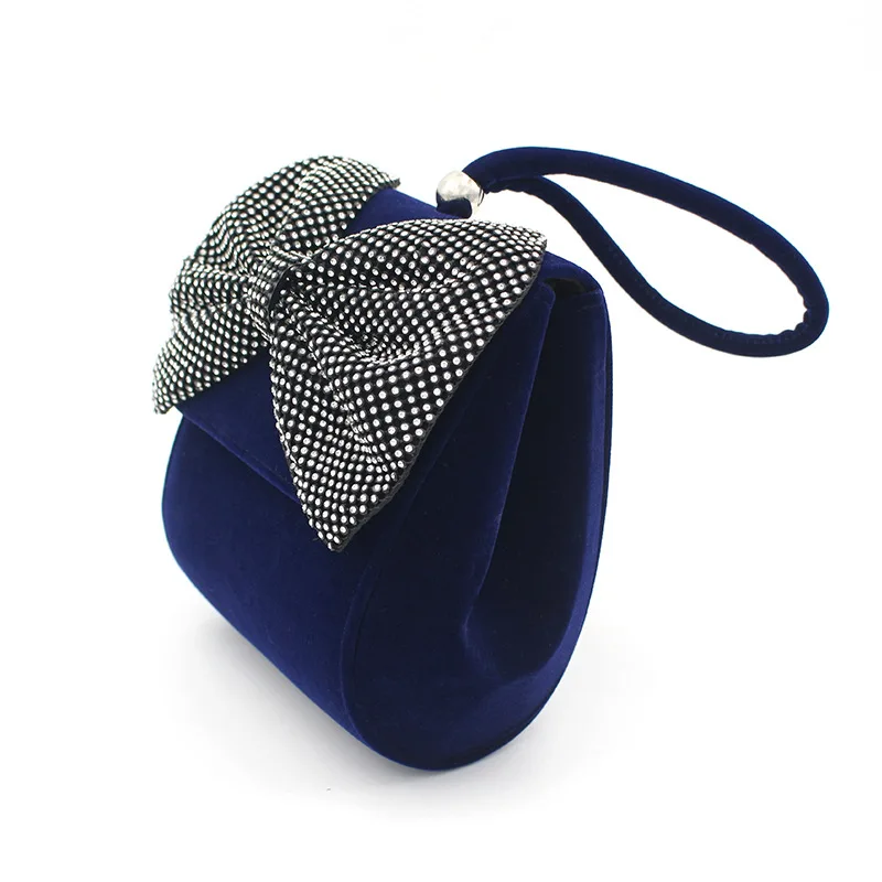 New Arrival Women Ladies diamond Party Bag Beaded Clutch Handmade 2021 New Color Beaded Suede Butterfly Evening Bag Purse