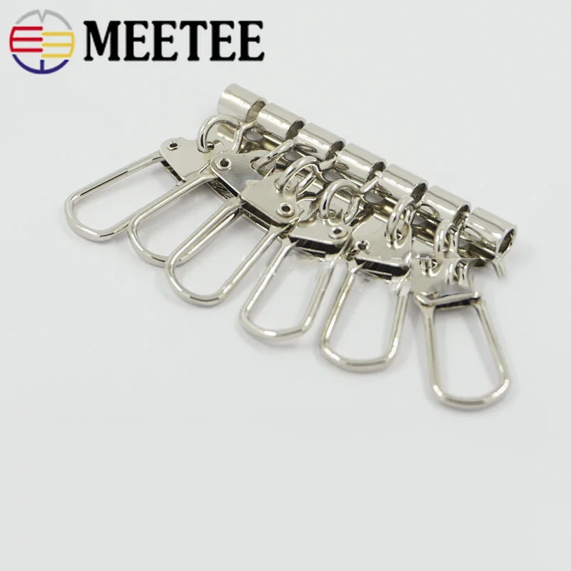 Meetee 5/10 шт. брелок для ключей из строки пряжки кошелек брелок повесить 6 крюк застежка DIY сумки аксессуар ремень заклепки Sanp оборудование пряжки Запчасти