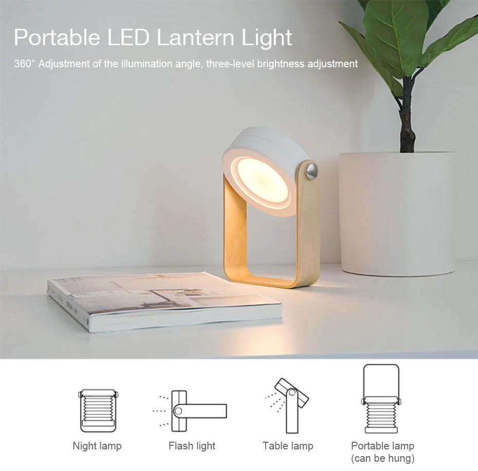 V2com Rechargeable LED Lantern Lamp, Dimmable Multi-Functional Portable Light, Bedside Lamp for Bedroom, Living Room, Outdoor, Office, Camping dubai uae jusinhellife