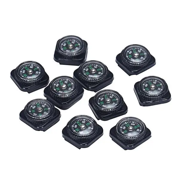 

10pcs/lot Belt Buckle Mini Compass for Paracord Outdoor Camping Hiking Travel Emergency Survival Navigation Tool Compass Z0807