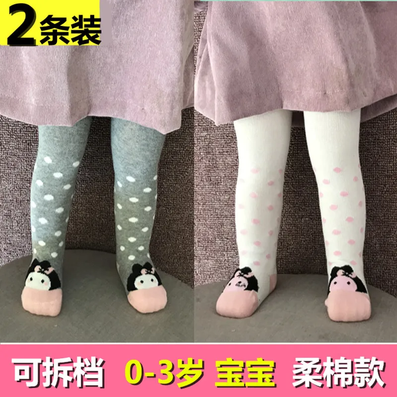 

Spring And Autumn Baby Girls Patyhose 1 Open-crotch Pants Children Body-stocking 02-Year-Old Baby Underpants Hose Cotton Socks 3