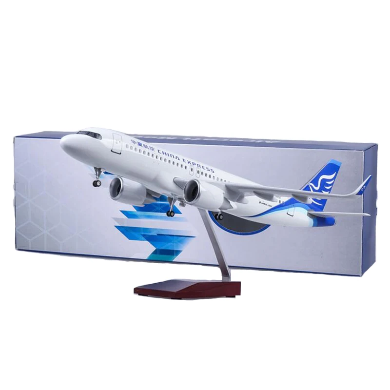 

1/80 Scale 47CM Airbus A320 NEO China Express Airline Plane Model Alloy Airframe W Landing Gear & Light Airplane Toys Aircraft