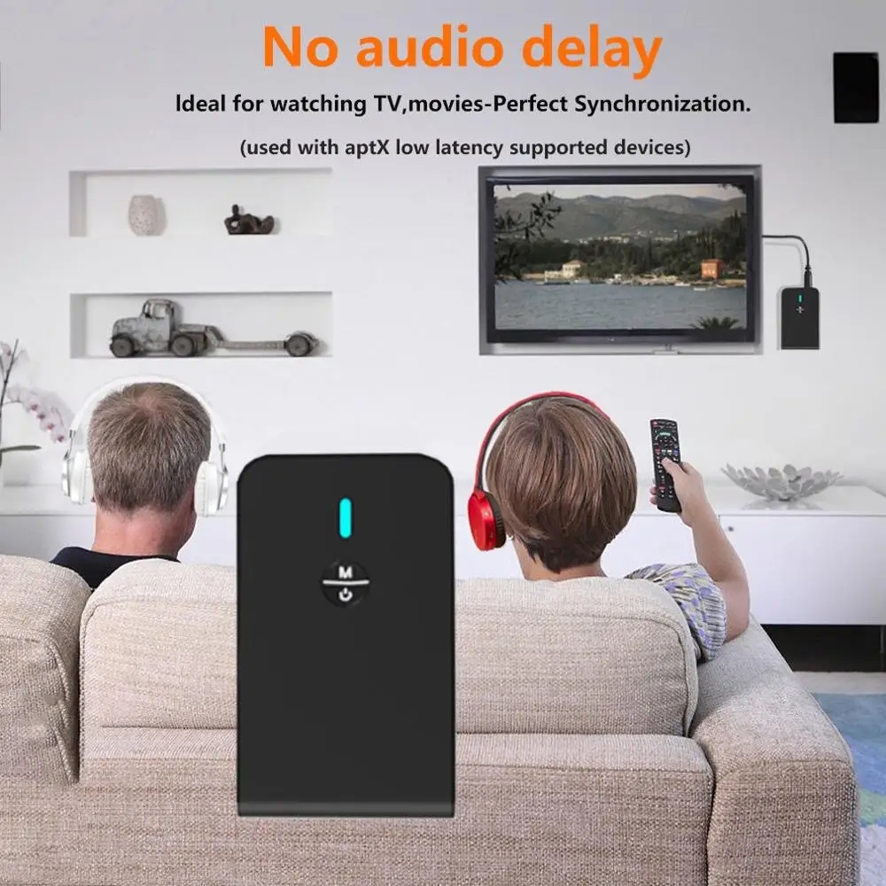 2 in 1 Bluetooth 5 0 Transmitter Receiver TV PC Car Speaker 3 5mm AUX Hifi Music Audio Adapter Headphones Car Home Stereo Device