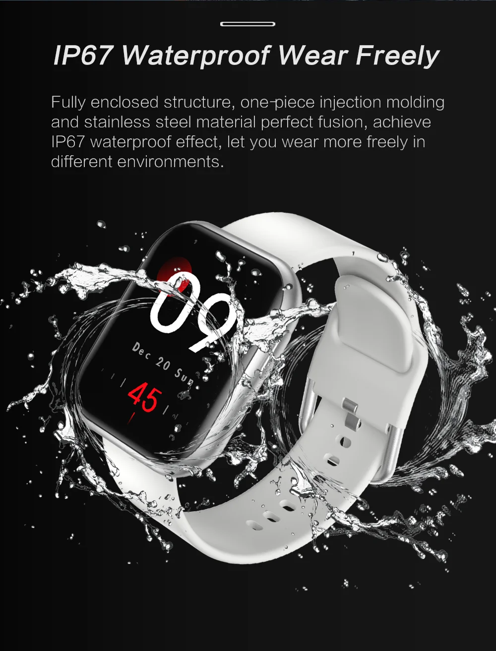 2021 New 1.69 Inch Smart Watch Men'S Sports Fitness Tracker Alarm Clock Heart Rate Sleep Monitoring Smartwatch Android Women