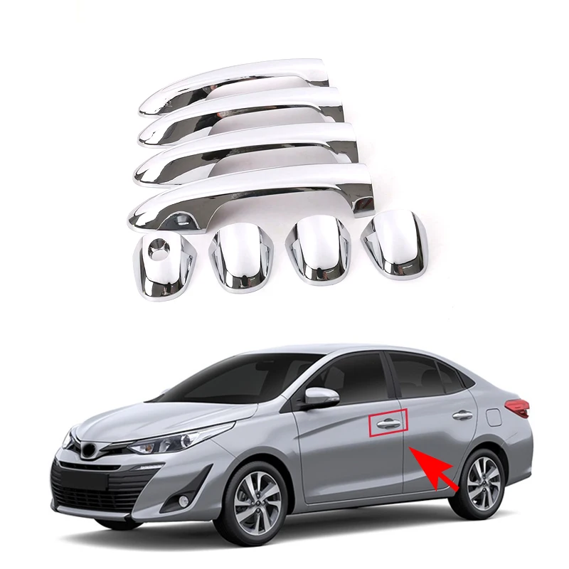 For Toyota Corolla Altis 4Dr 2008-2011 Chrome Handle Bowl Cover Trim 4 PCS