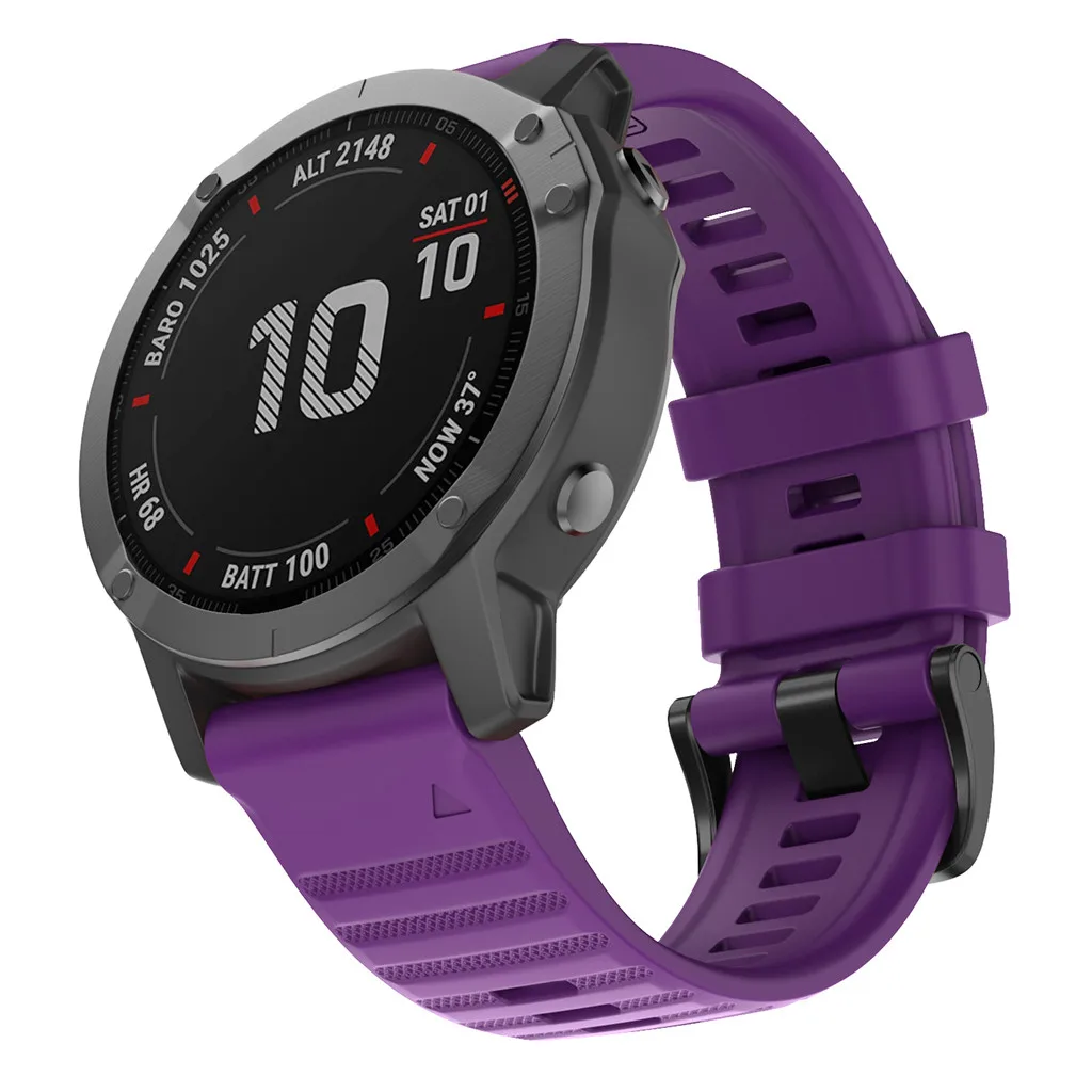 Fenix6x Pro быстросъемный силиконовый ремешок для Garmin Fenix 6X 5X plus 26 мм ремешок 22 мм Fenix 6 Pro 5 часы Easyfit Ремешки для наручных часов