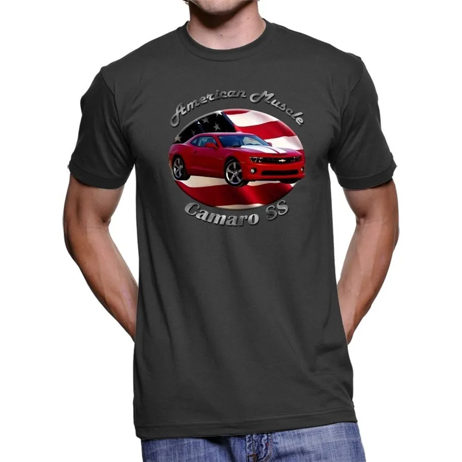 Chevy Camaro Ss Американский мускул Мужская Темная футболка свободный размер Топ Ajax |