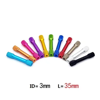 

100PCS M3*35 M3 x 35 Anodized colourful knurled aluminum round step standoff Spacer