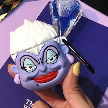 

Witch Pattern Silicone Case for AirPods Bluetooth Earphone Case for Apple Airpods 2 1 Protective Cover Luxury Design Key chain