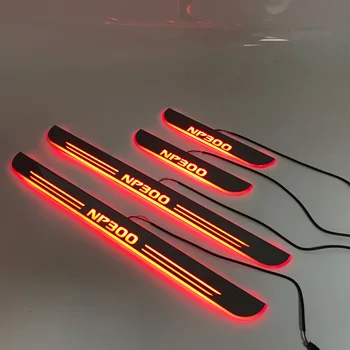 

LYQ led moving door scuff for Nissan NP300 ynamic door sill plate welcome lamp lining overlay Flow/fixed light