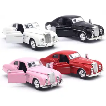 

1/28 Vintage eco-friendly Car Model Pull Back Car with Sound LED Kids Toy Desk Decor With Sound Light Pull Back Toy Car Gifts