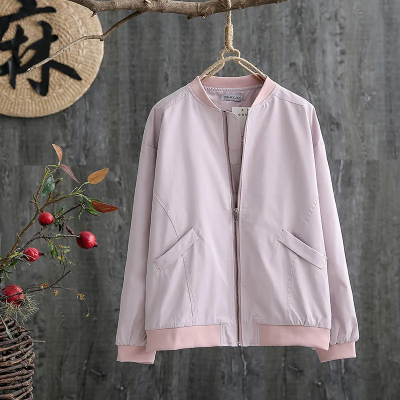 

Large Size Dress Fat Mm Autumn Clothing New Style Loose-Fit Slimming Jacket Coat Women's Large GIRL'S 200 Baseball Uniform Autum