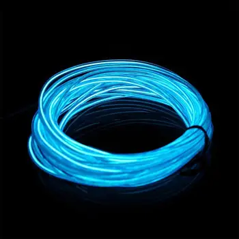 

Battery Operated Luminescent Neon 2.3mm LED Lights Glow Wire String Strip Rope EL Wire String Strip Rope Tube Blue